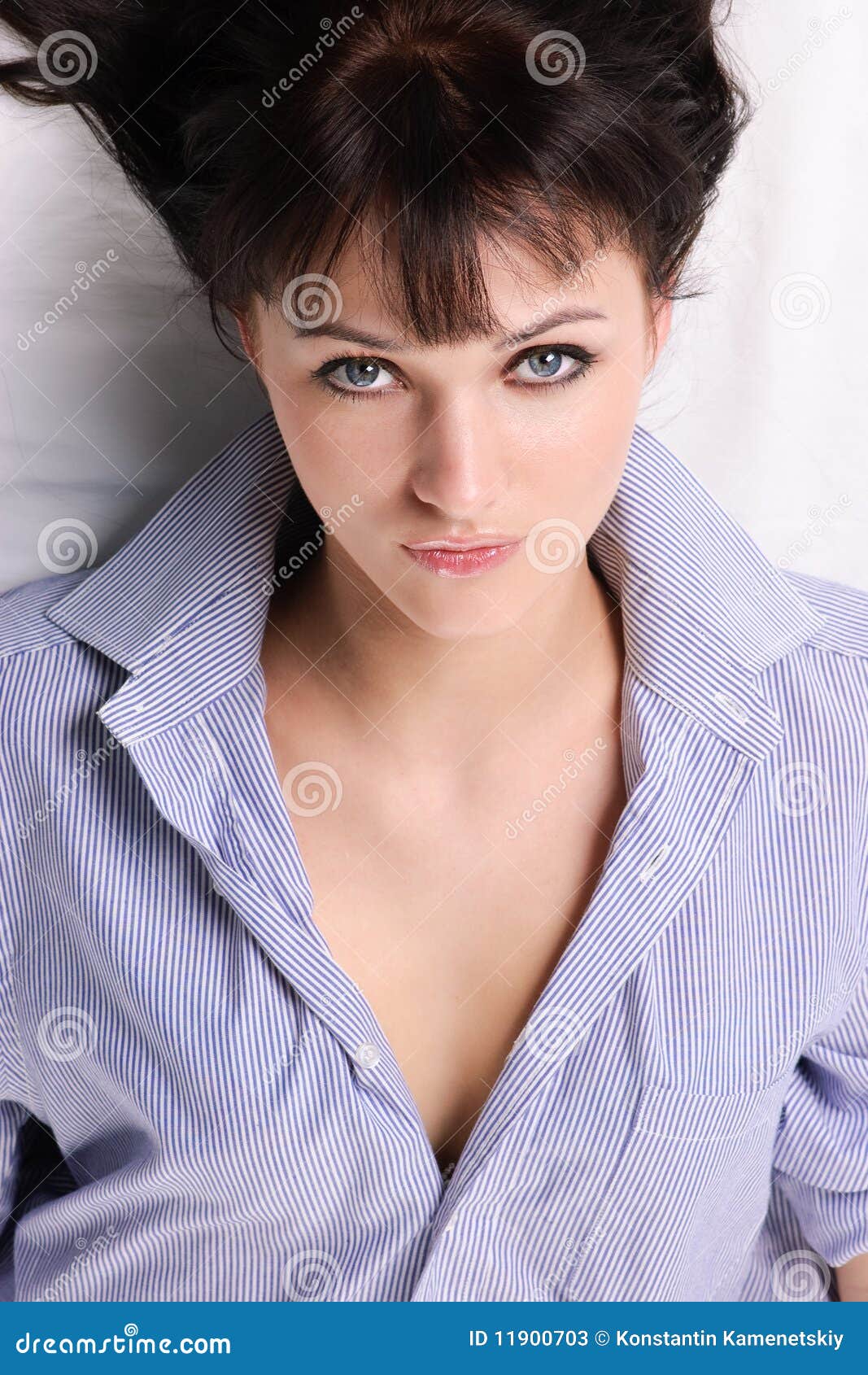 Portrait Of Sexual Brunette Stock Image Image Of Elegance Innocence 11900703