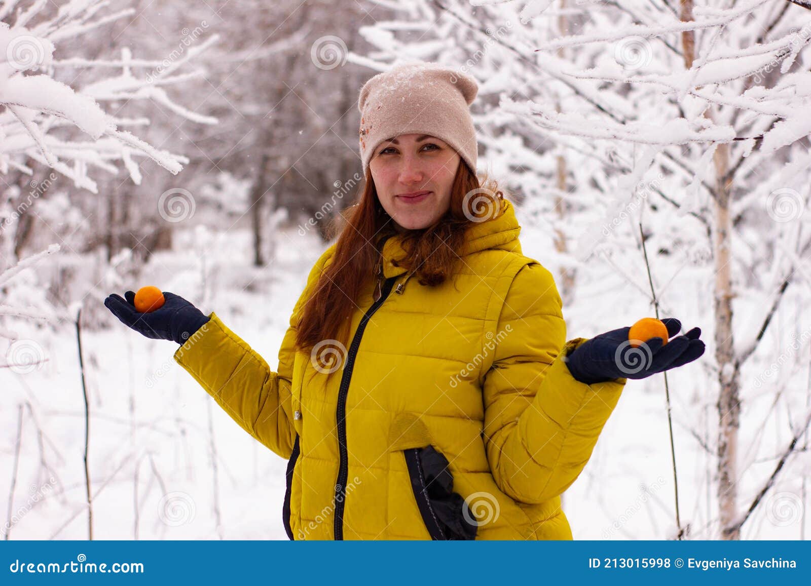 sexy girl in snow