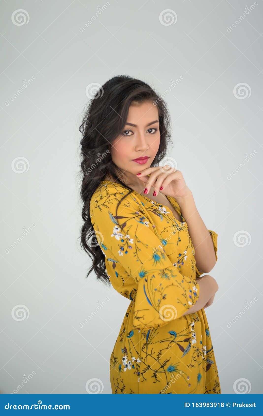 Portrait woman on white stock photo. Image of skin, model - 163983918