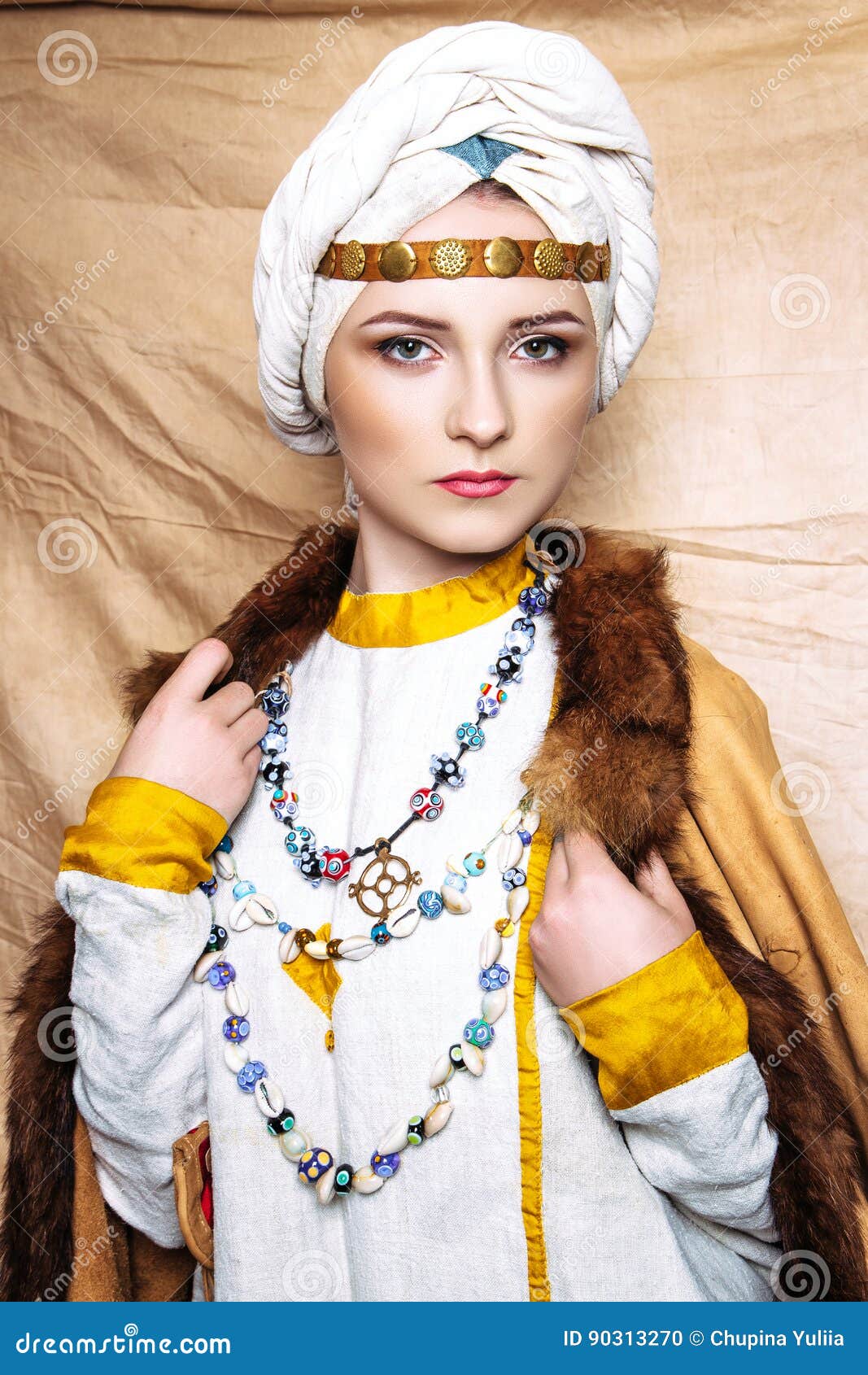 Portrait of Slavic Women from the Past. National Vintage Clothing Stock ...