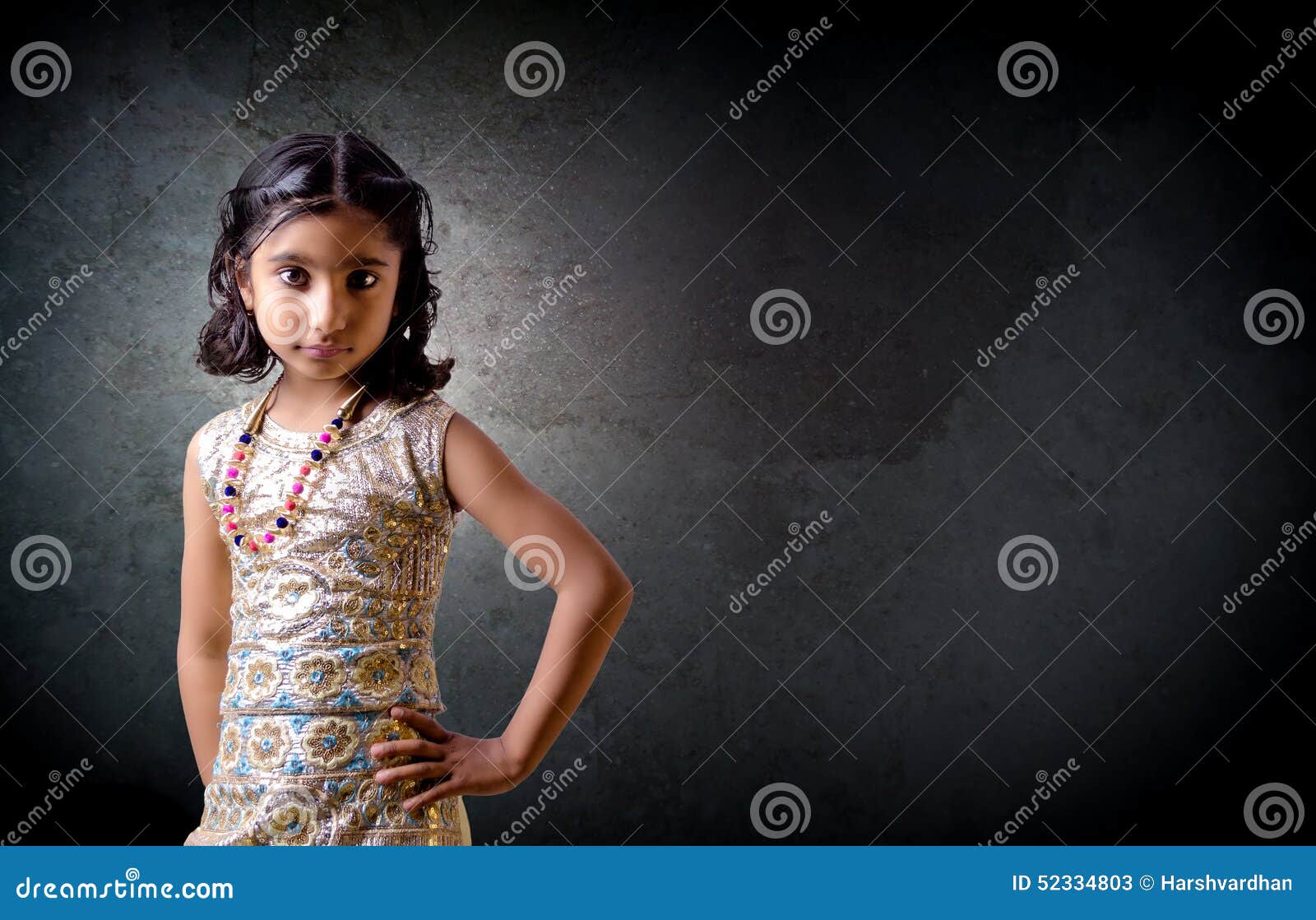 Portrait of Small Girl Child Stock Image - Image of asian, neckless:  52334803