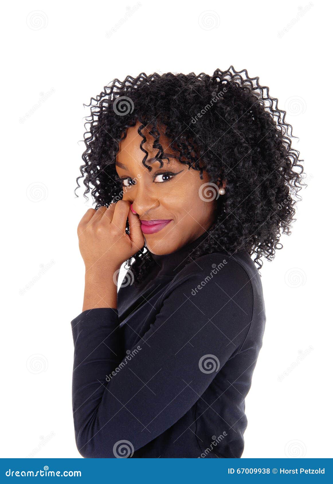 Portrait Of Smiling African American Woman Stock Photo Image Of