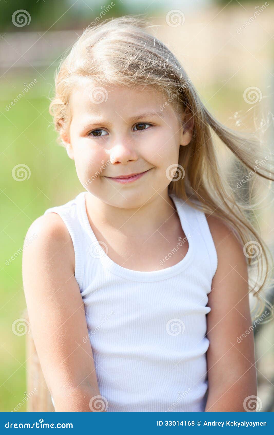 Portrait of Smiling Beautiful Girl Stock Photo - Image of little ...
