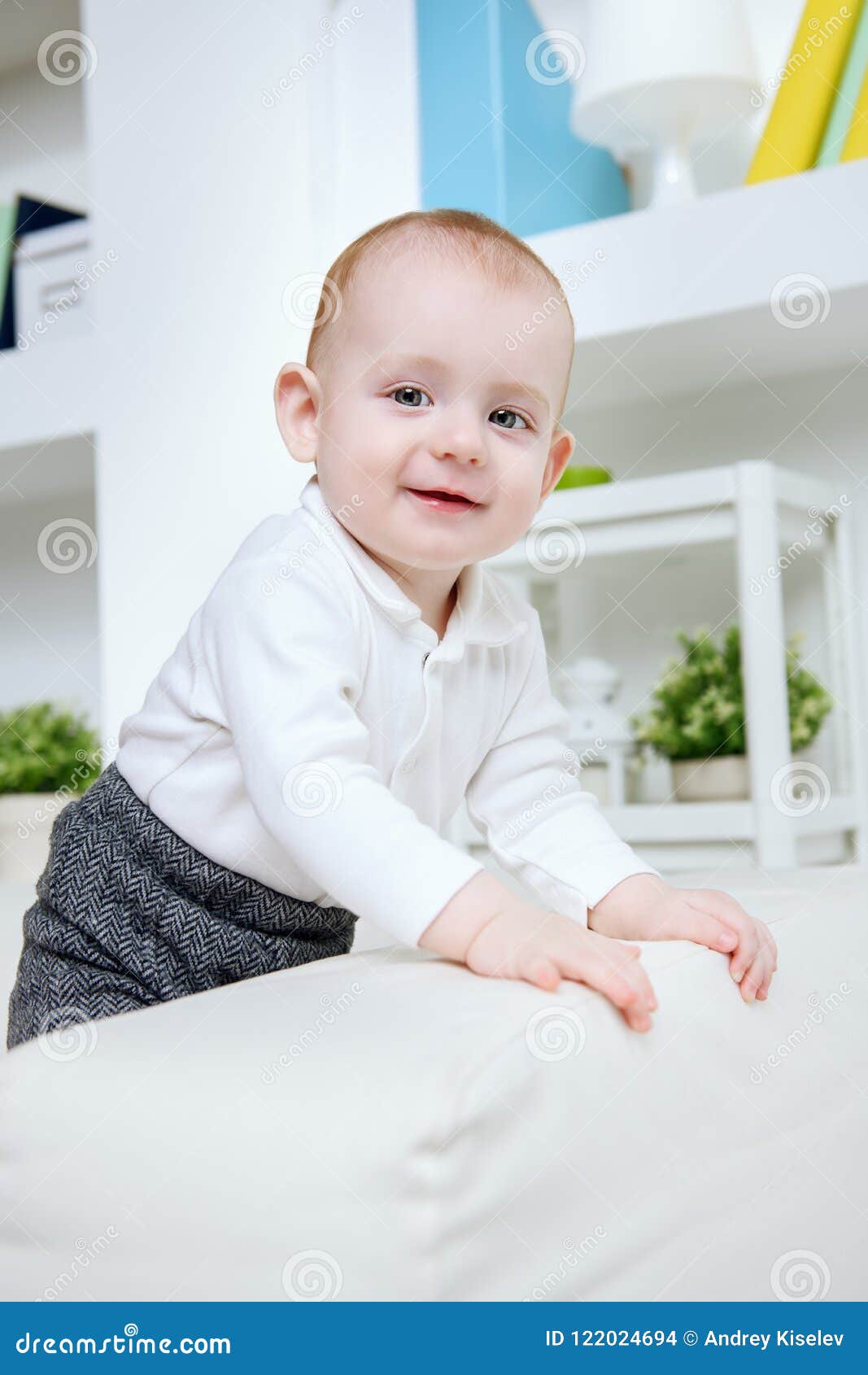 Baby at home stock photo. Image of cute, human, infant - 122024694