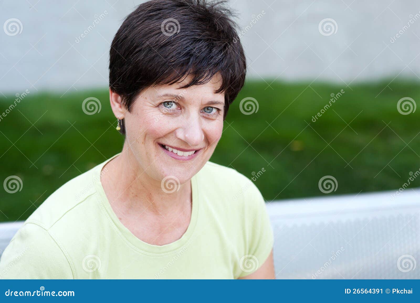 Portrait of a Smiling Mature Woman Stock Image - Image of cheerful ...