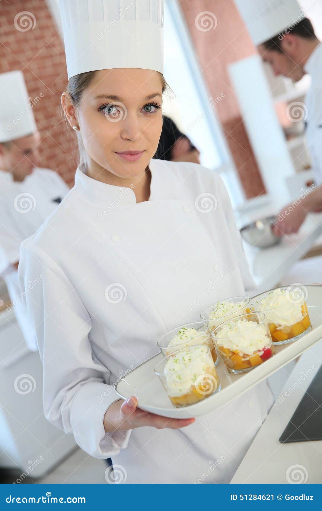 Portrait of a Smiling Pastry Trainee Stock Image Image of bakery