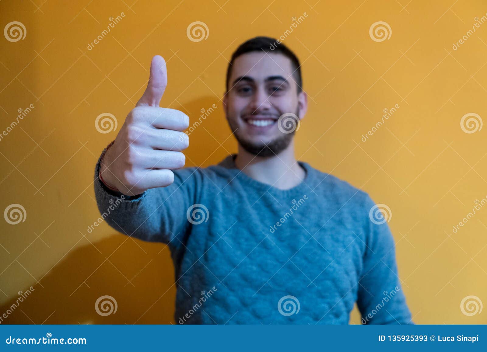 Man Who Expresses His Feelings through the Body Stock Image - Image of ...