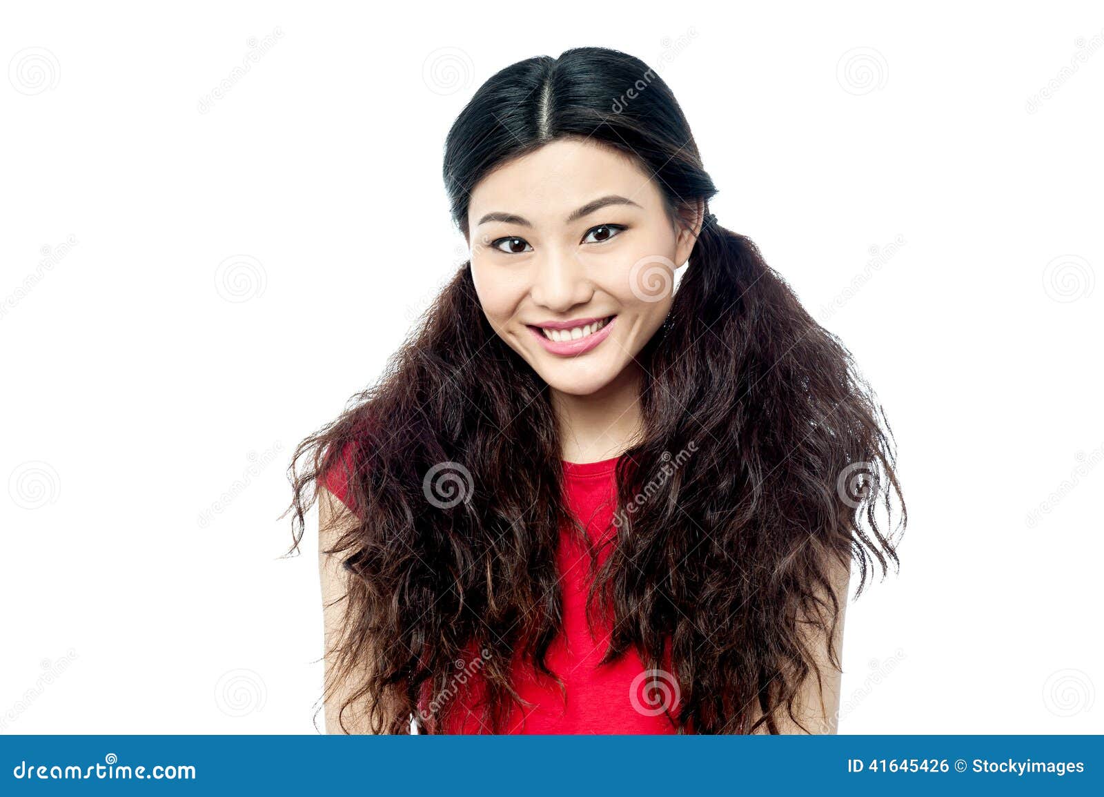 Portrait of Smiling Young Chinese Girl Stock Photo - Image of ...
