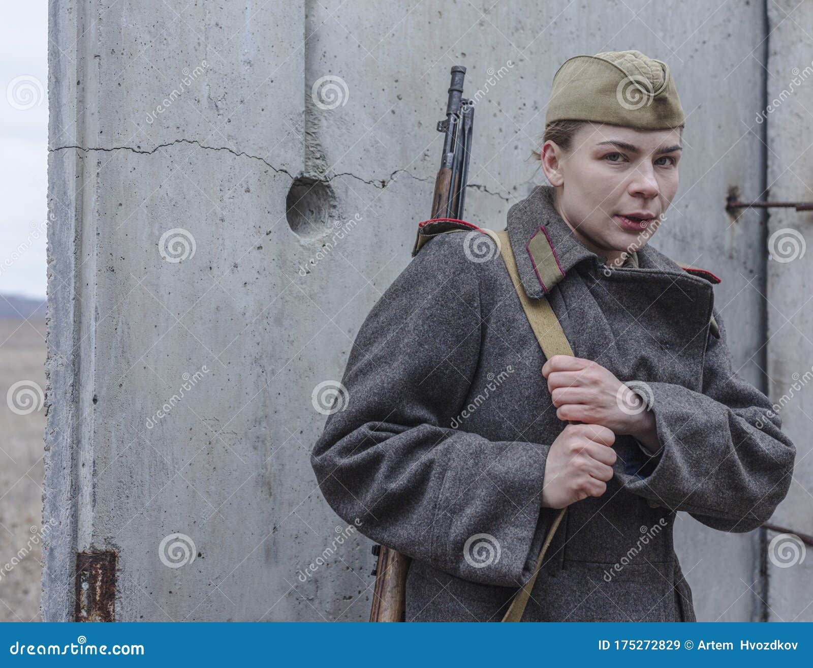 Portrait of Soviet Woman-officer during World War 2 Stock Image - Image ...