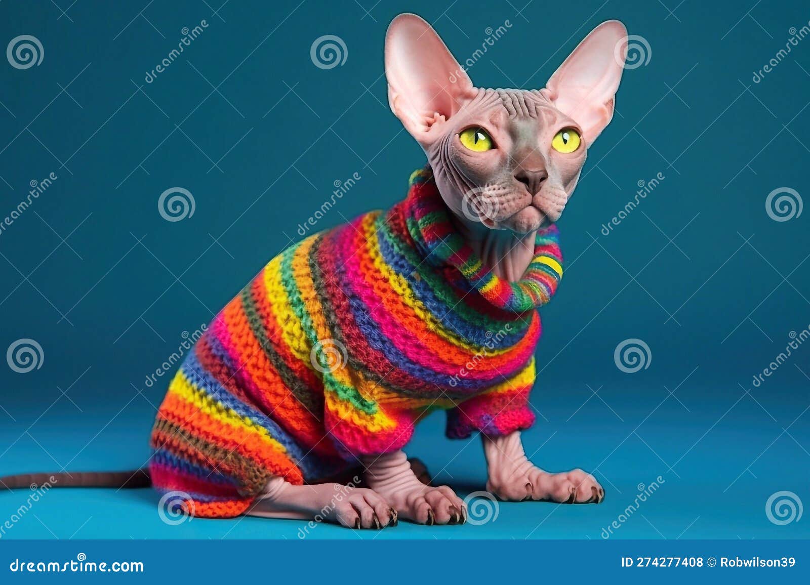 Hairless cat wearing hot sale sweater