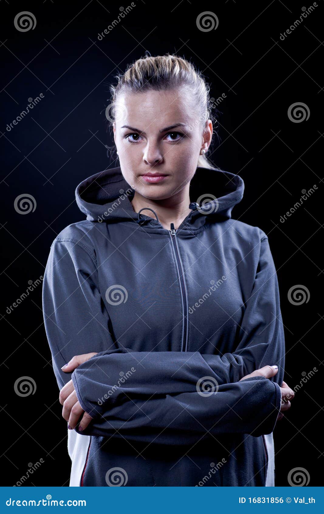 Portrait of a Sporting Woman Stock Photo Image of eyes, face 16831856