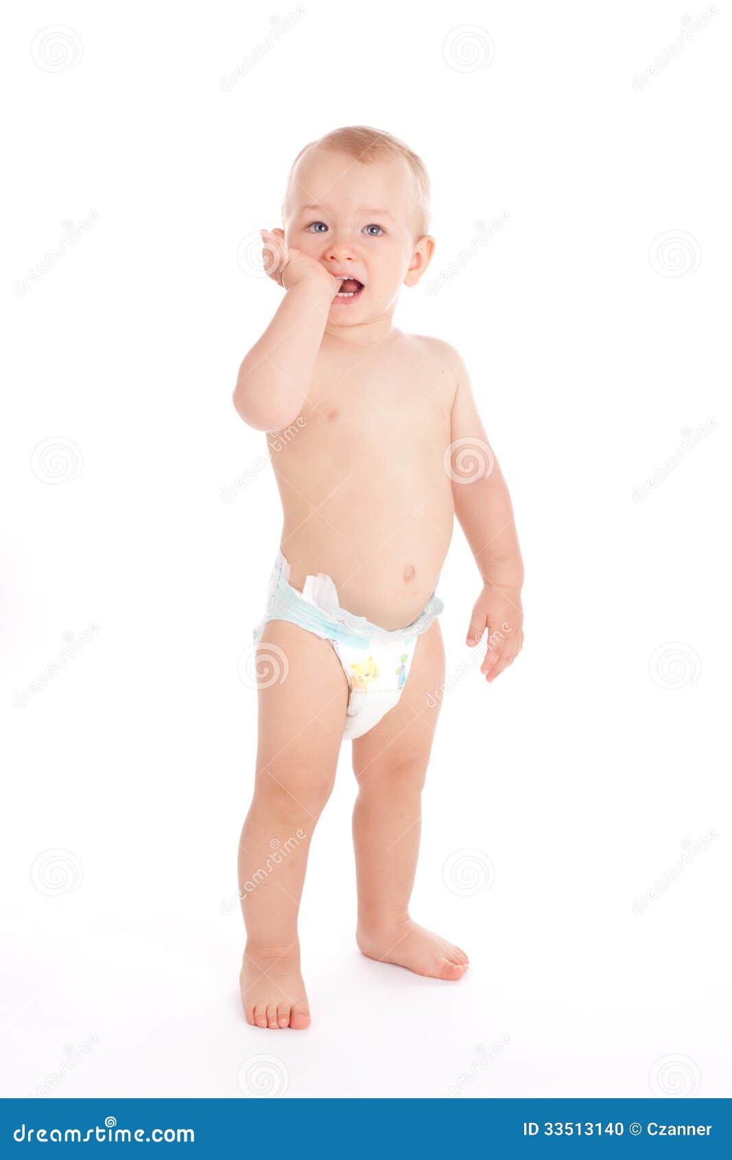 Portrait of Standing Little Baby Boy Stock Photo - Image of pretty ...