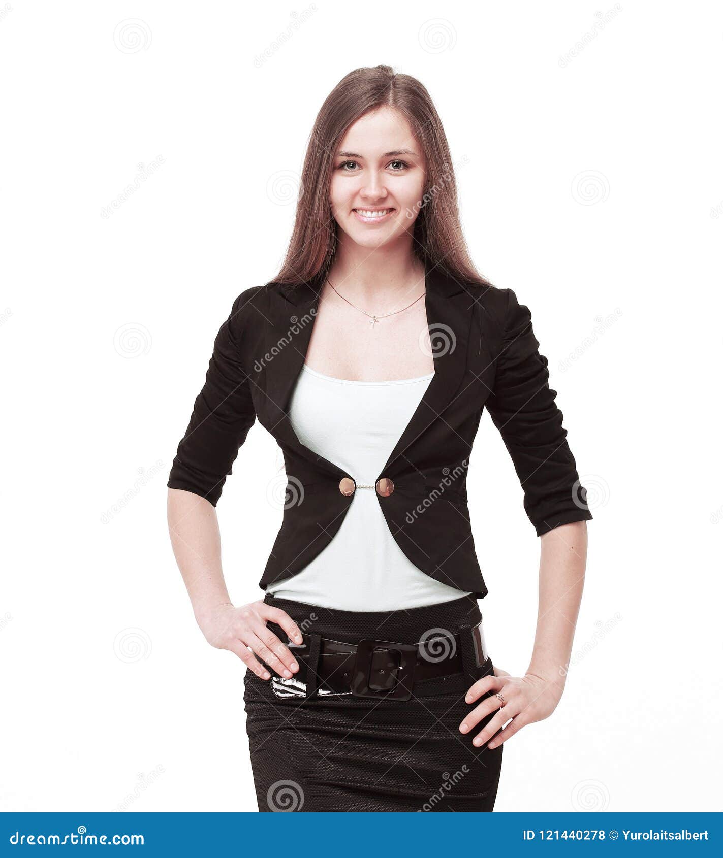 Portrait of Successful Business Woman.isolated on White Stock Photo ...