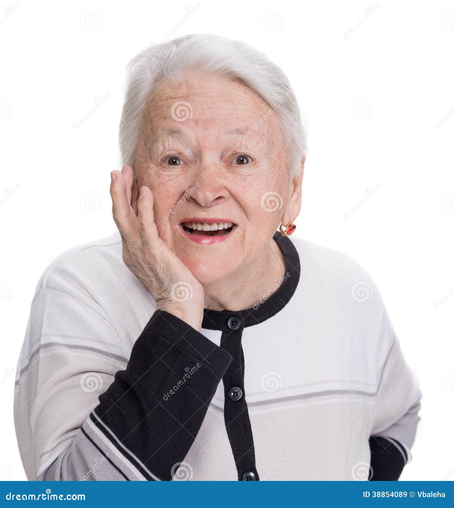 Portrait Of Surprised Old Woman Stock Image Image Of Background Mature 38854089