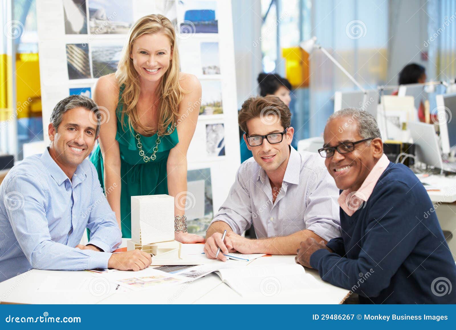 Portrait of Team in Creative Office Stock Image Image of cooperation