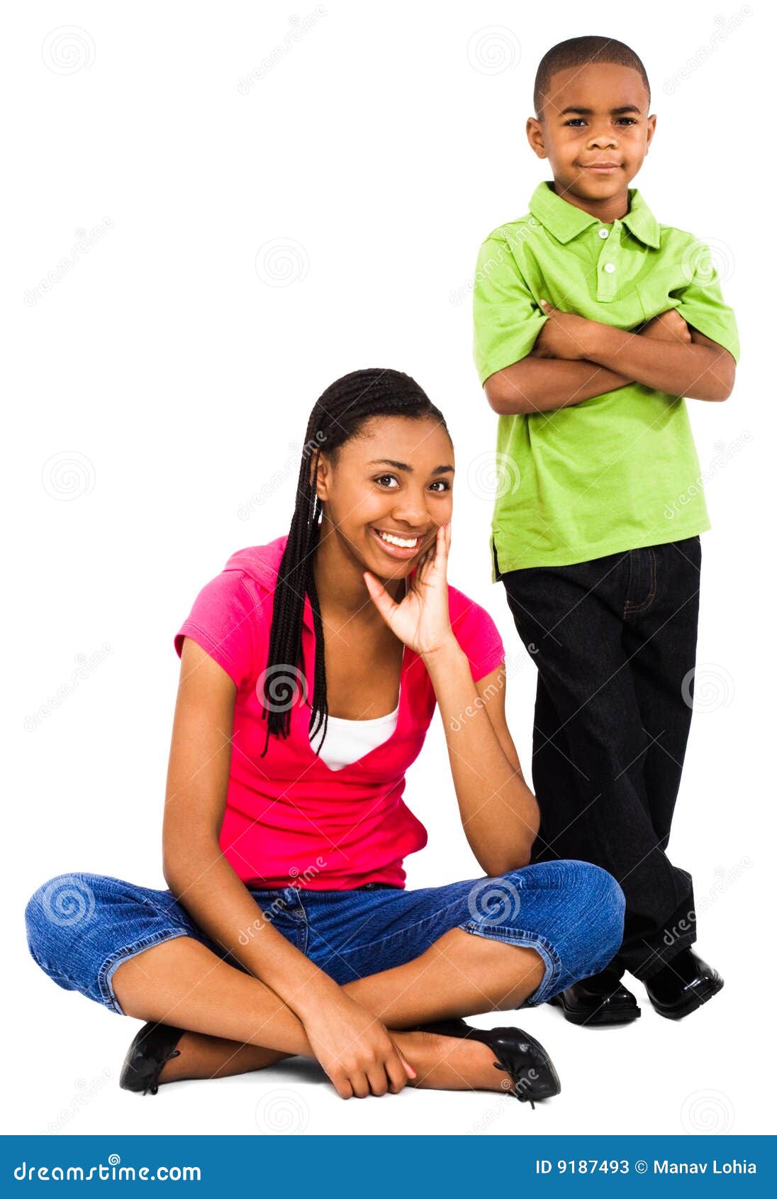 Portrait of Teenage Girl with Boy Stock Image - Image of portrait ...