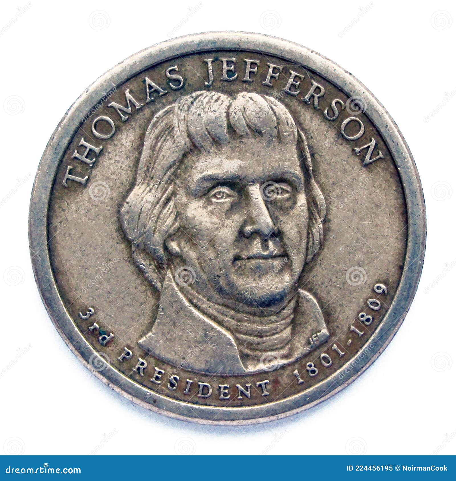 Portrait of Thomas Jefferson, 3rd President of USA Stock Image - Image ...