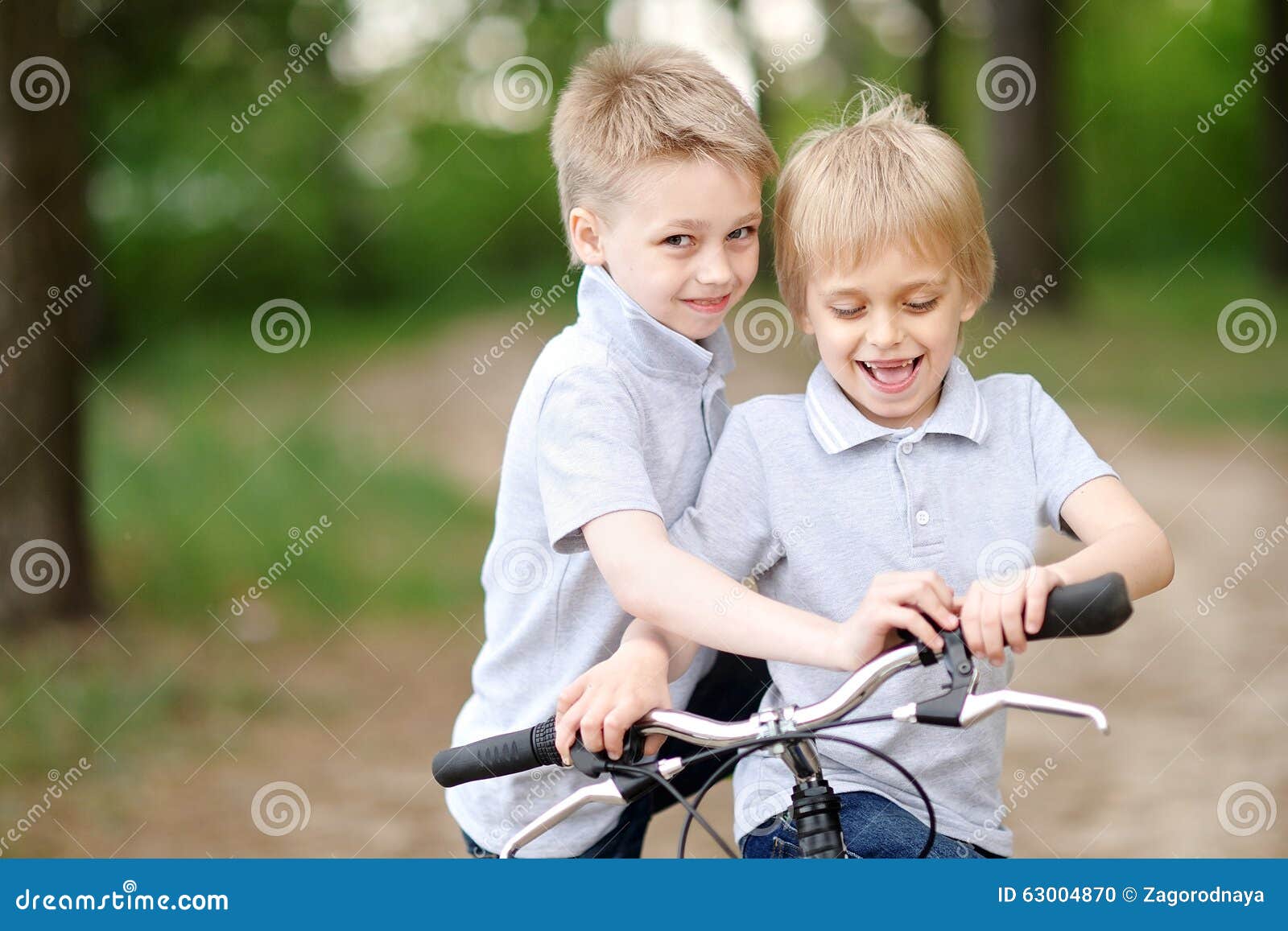 Portrait Of Two Boys In The Summer Stock Photo Image Of Adorable