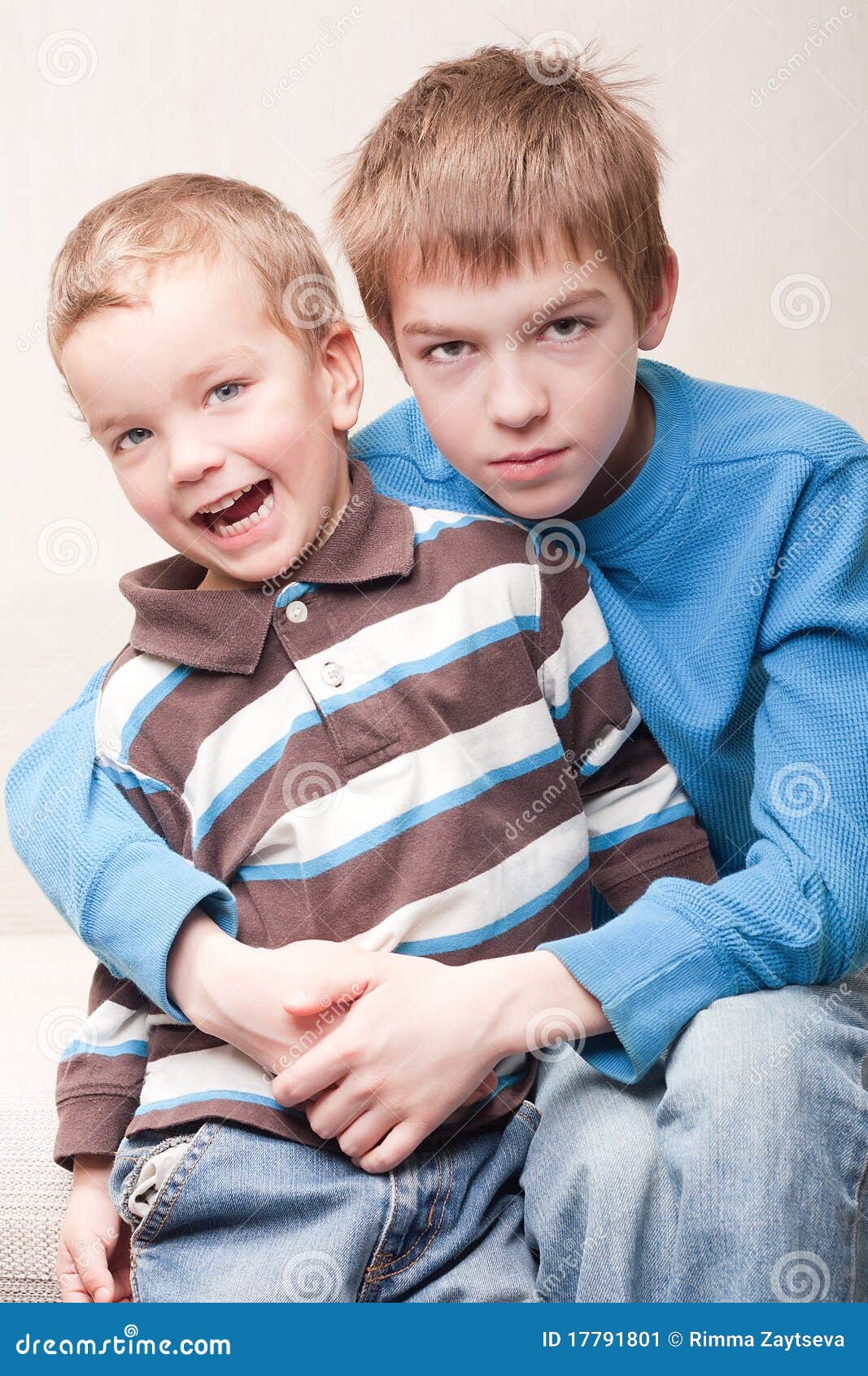 Portrait of two brothers stock image. Image of skip, embrace 17791801