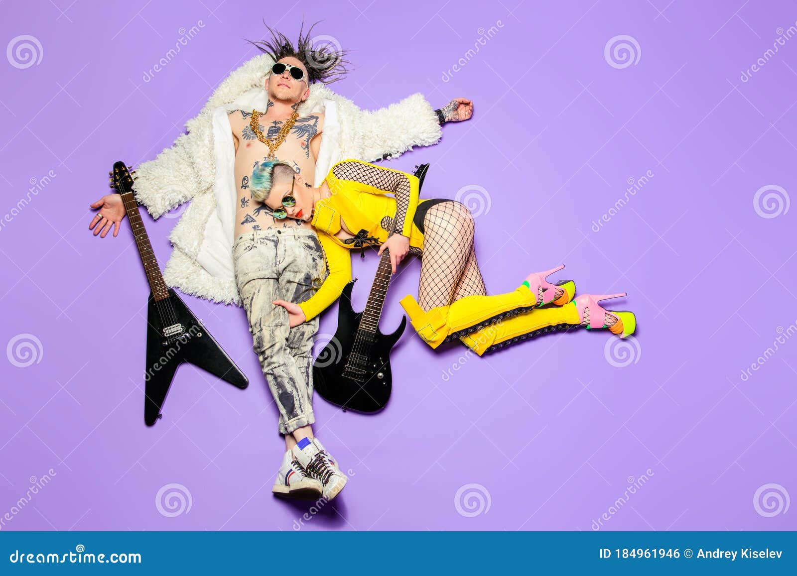 Bright punk people stock photo. Image of girl, costumes - 184961946