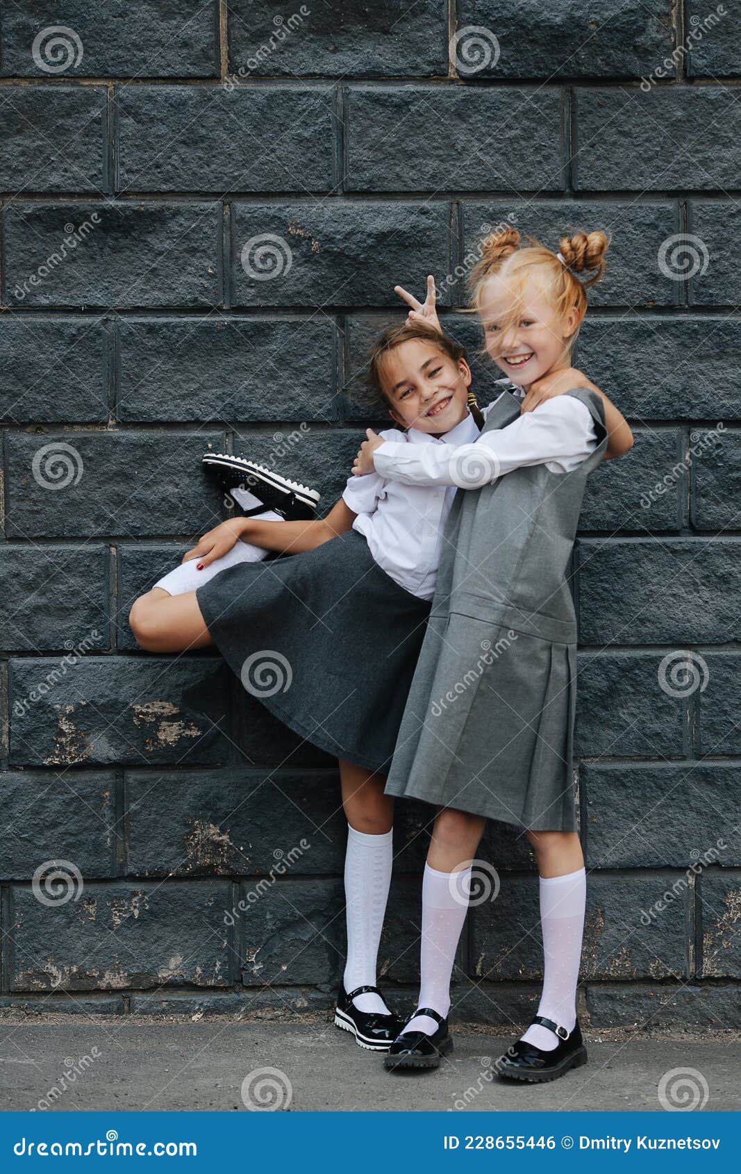 Friends Lifting Girls Skirts