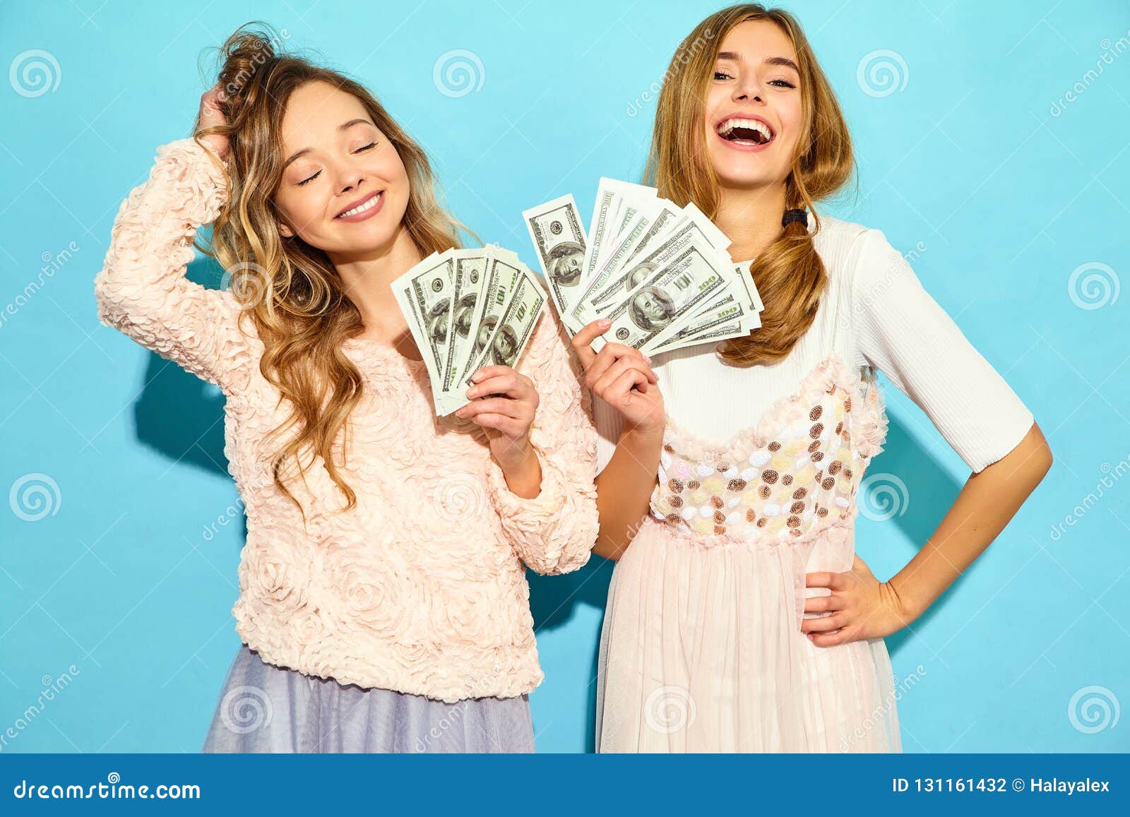 Two Young Stylish Woman Models in Summer Hipster Clothes Stock Photo ...