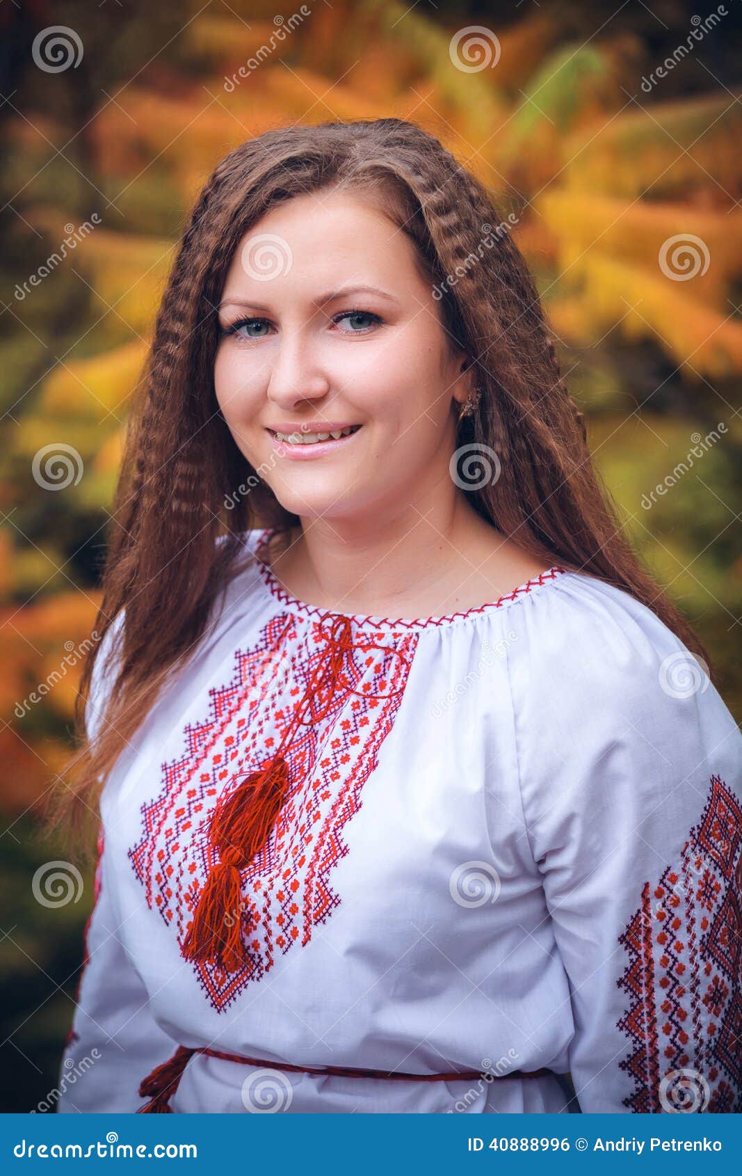 Portrait of the Ukrainian Girl Stock Photo - Image of ribbon, beauty ...