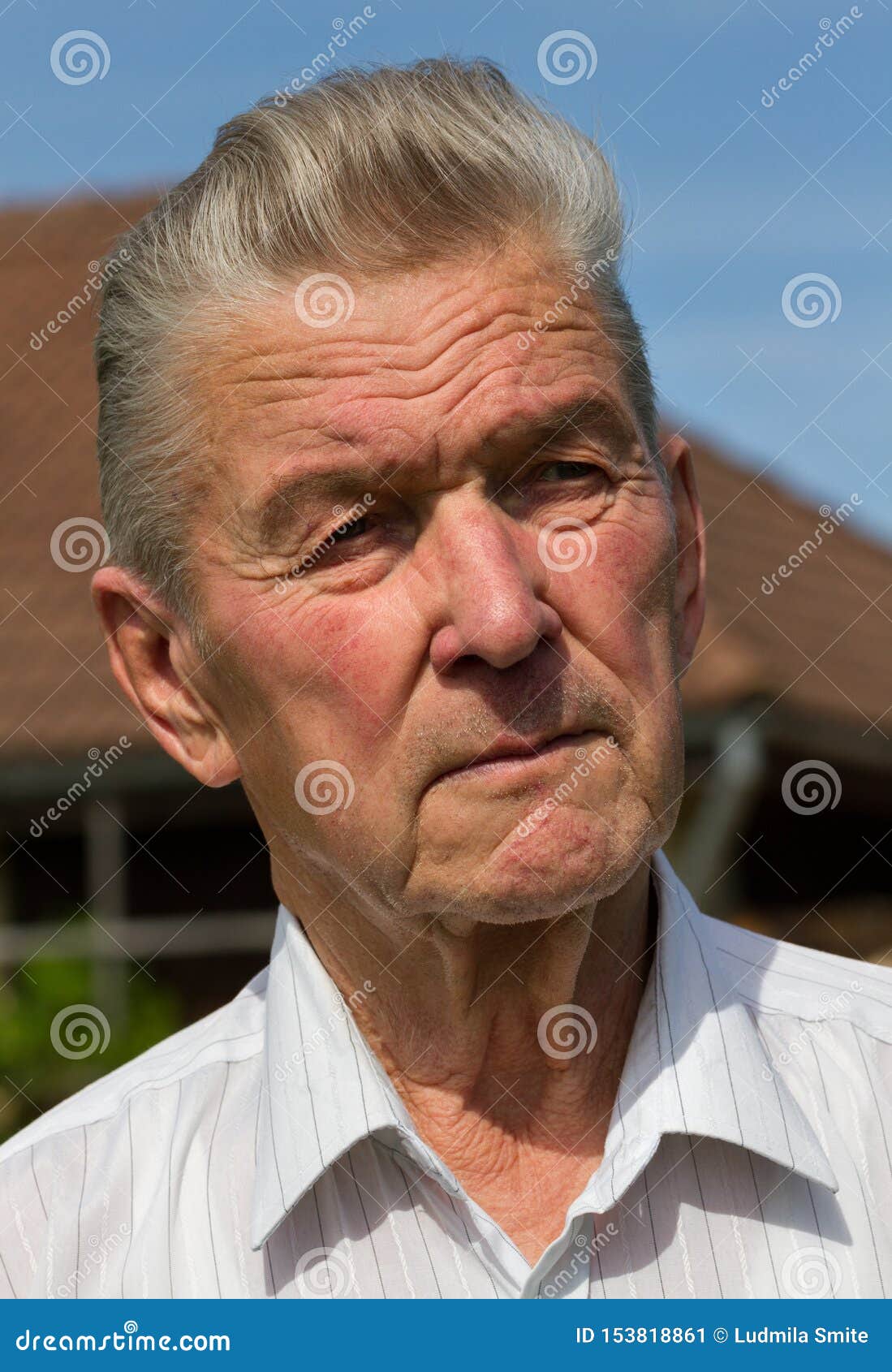 Portrait of a very old man stock image. Image of mature - 153818861