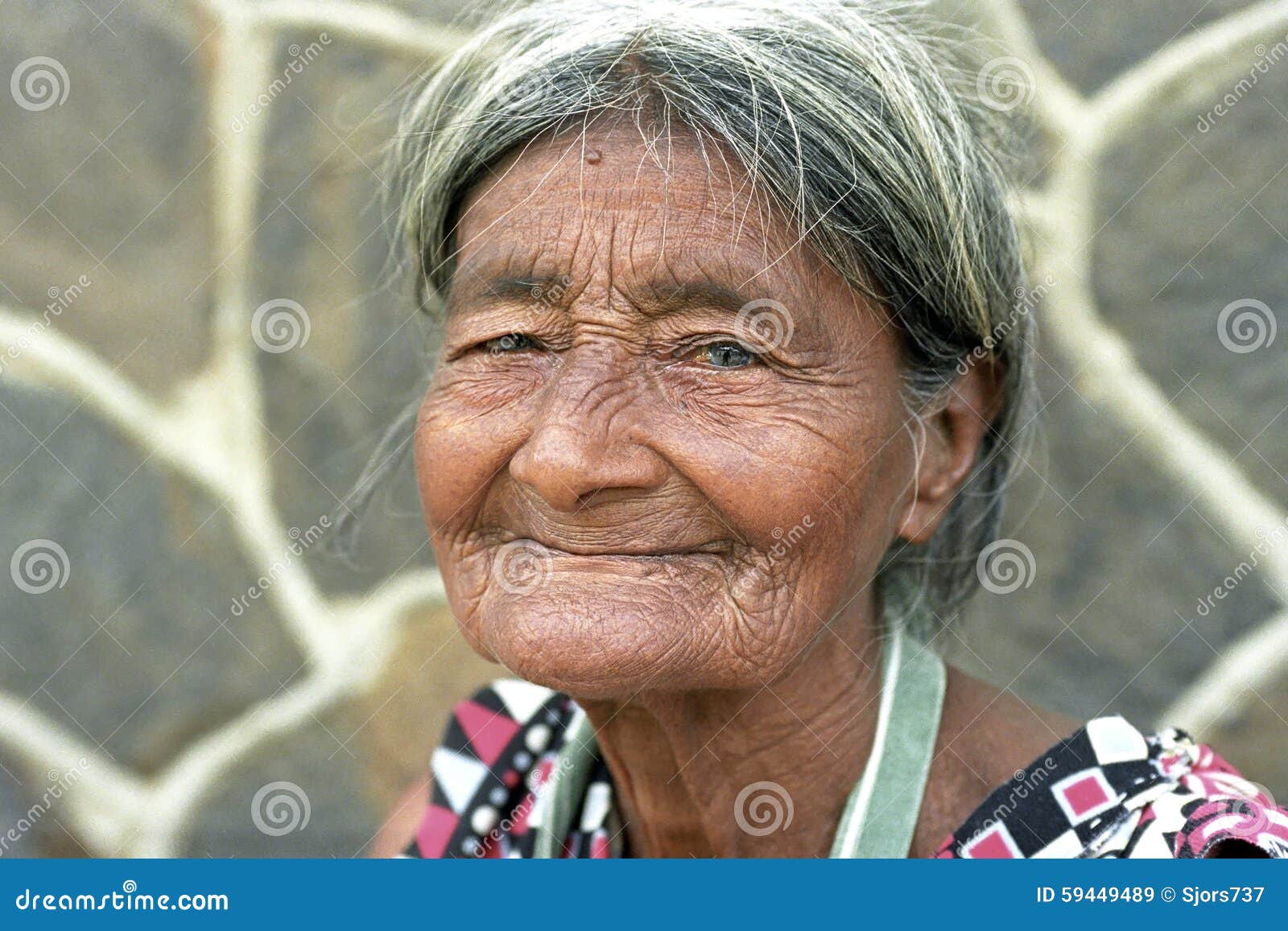 Portrait Of Very Old Wrinkled Latino Woman Editorial Photo