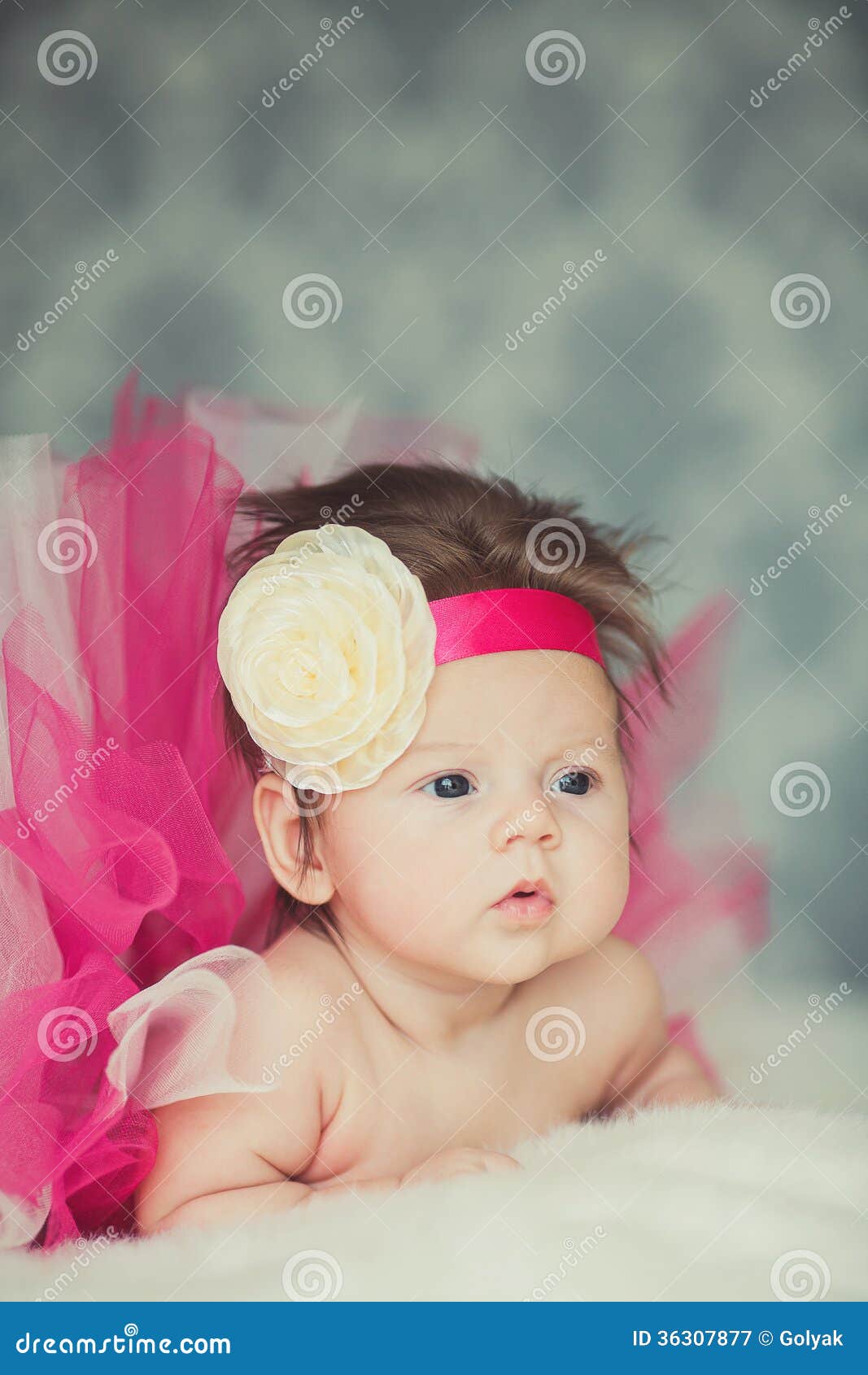 Portrait of Very Sweet Little Baby Girl Stock Image - Image of ...