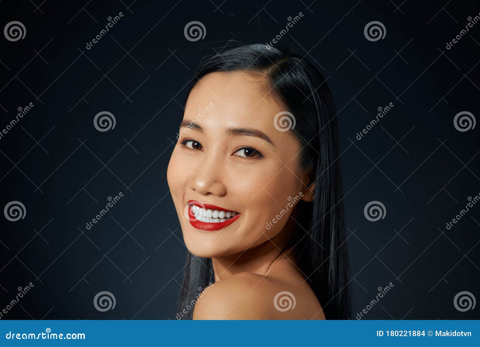Portrait of Vietnamese Young Woman Looking at the Camera Stoc pic