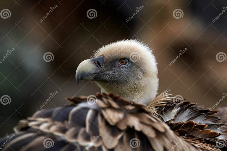 Portrait of Vulture. Griffon Vulture, Gyps Fulvus, Big Birds of Prey ...