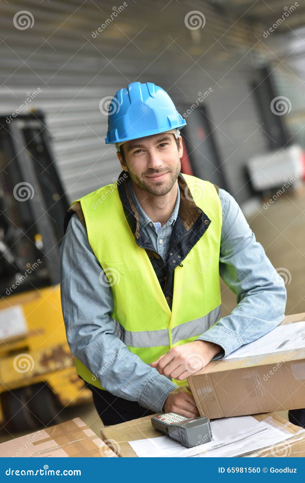 Portrait of Warehouseman at Work Stock Photo Image of warehouse