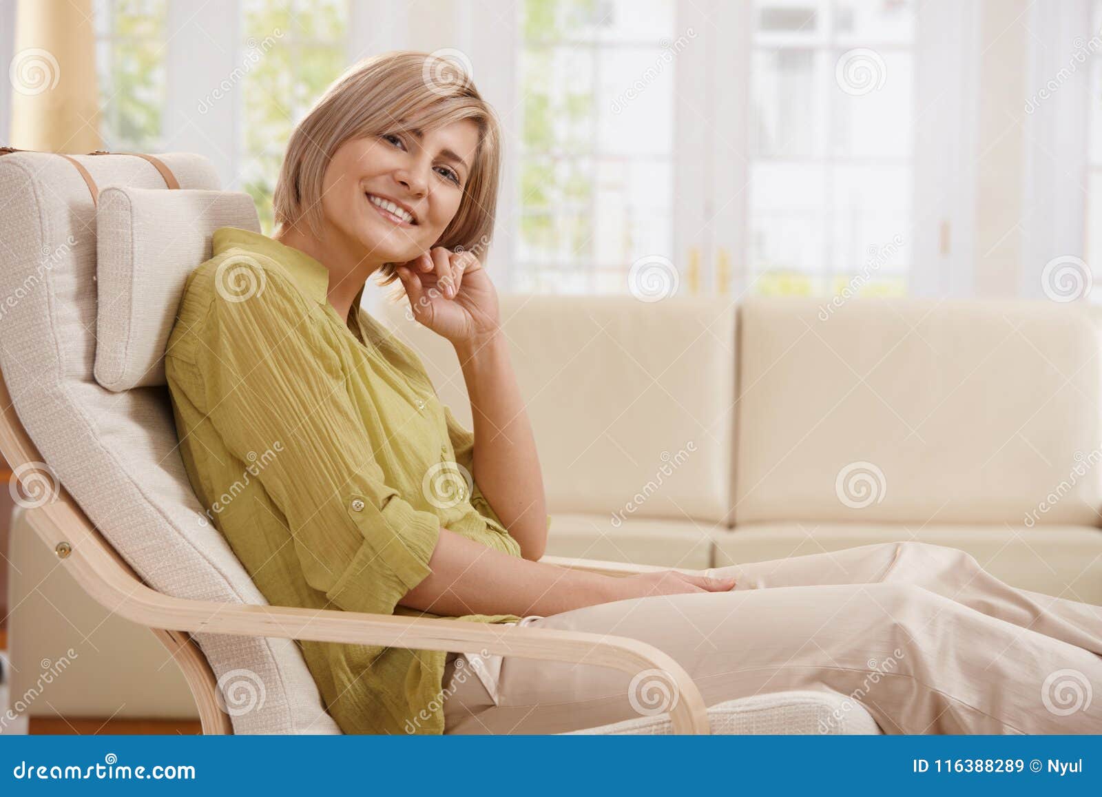 portrait of woman in armchair