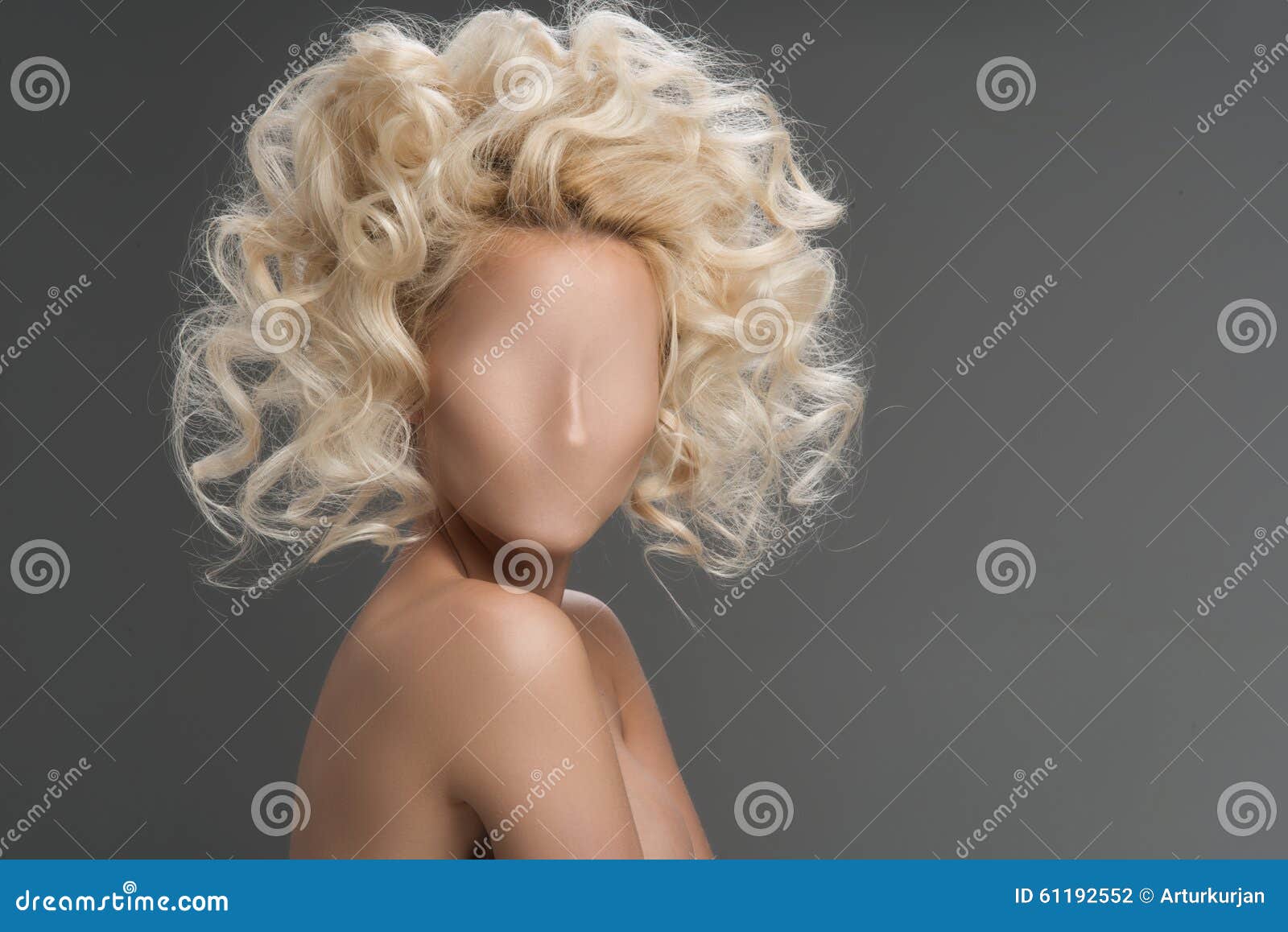 blonde hair without face