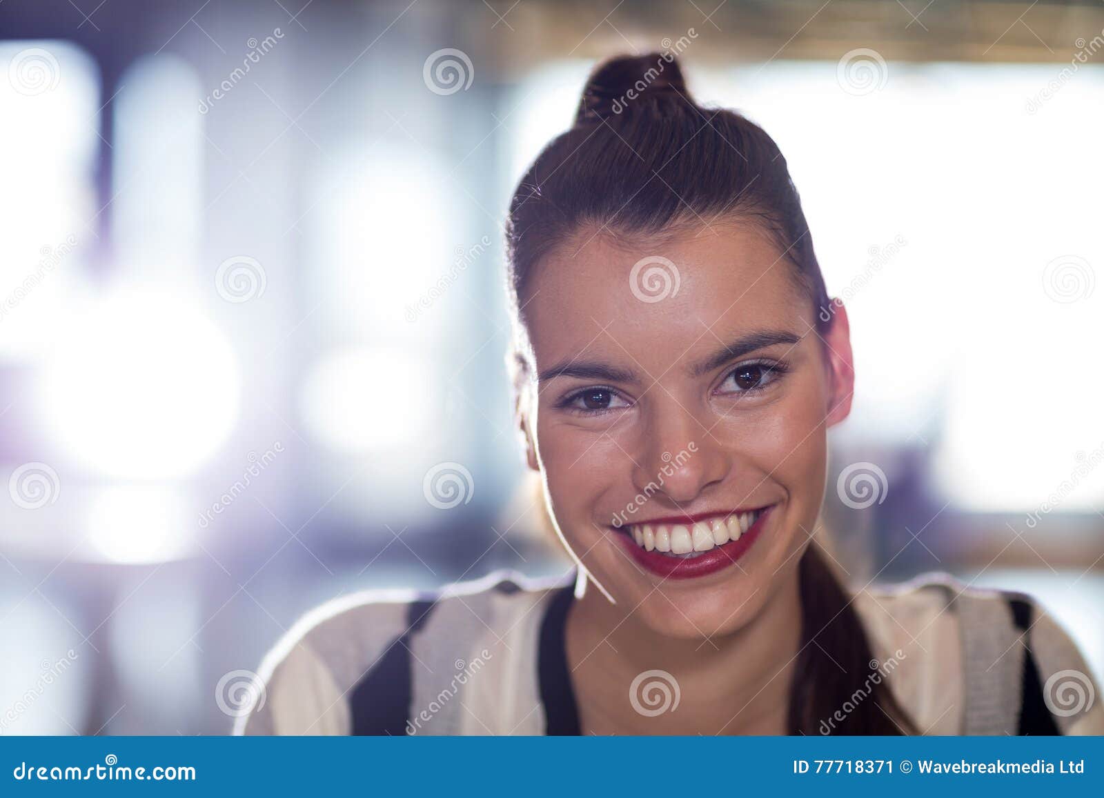 Portrait of Woman in Office Stock Image - Image of elegant, profession ...