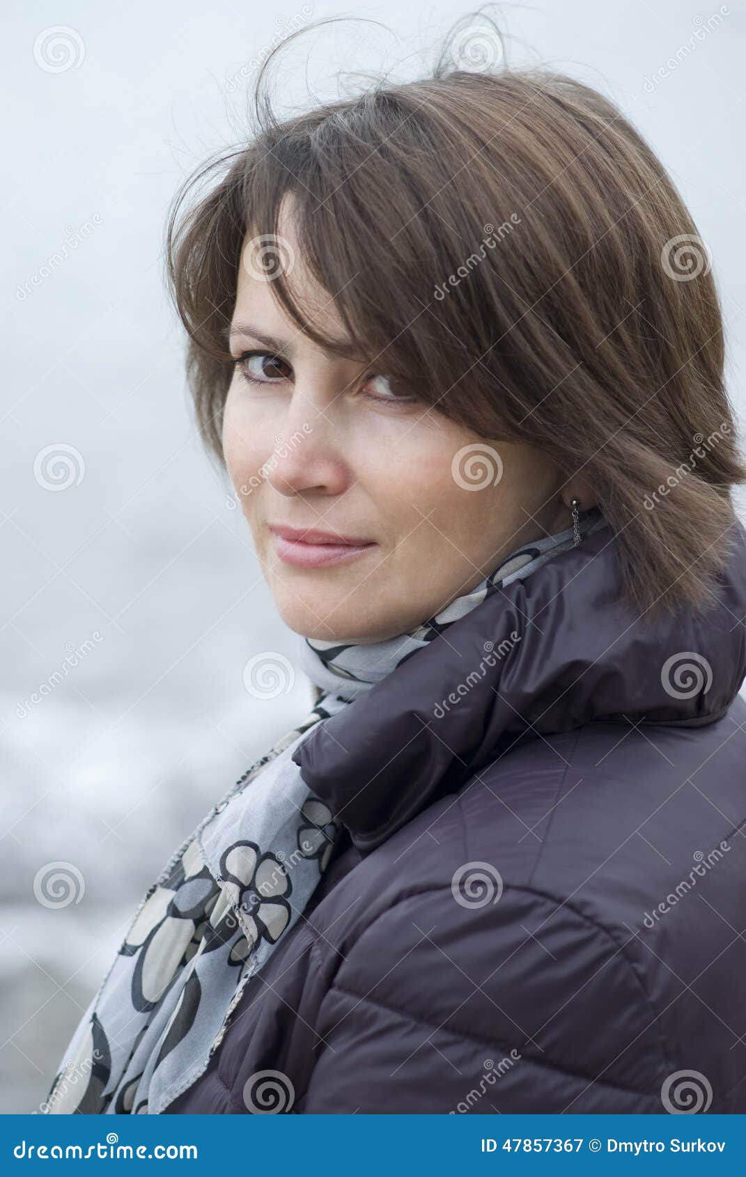 Portrait of a Woman Posing for the Camera, Outdoor Stock Image - Image ...