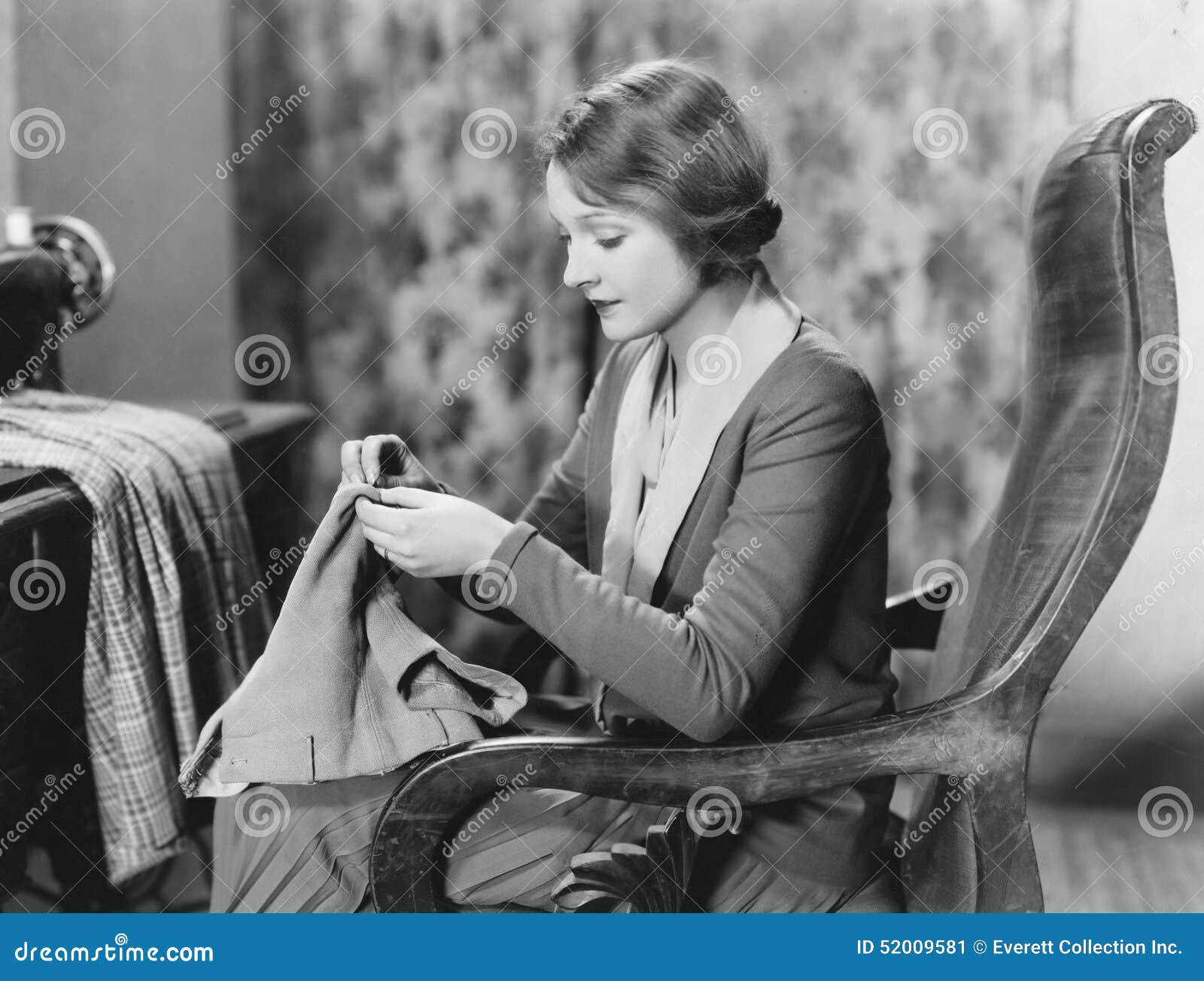 Portrait of woman sewing stock image. Image of 19101940 52009581