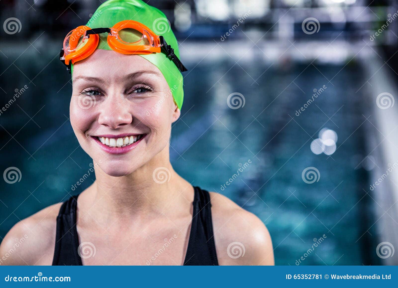 Portrait Of A Woman Swimmer Looking The Camera Stock Image Image Of Female Beautiful 65352781