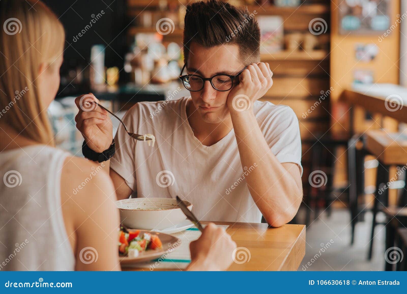 portrait of man with no appetite