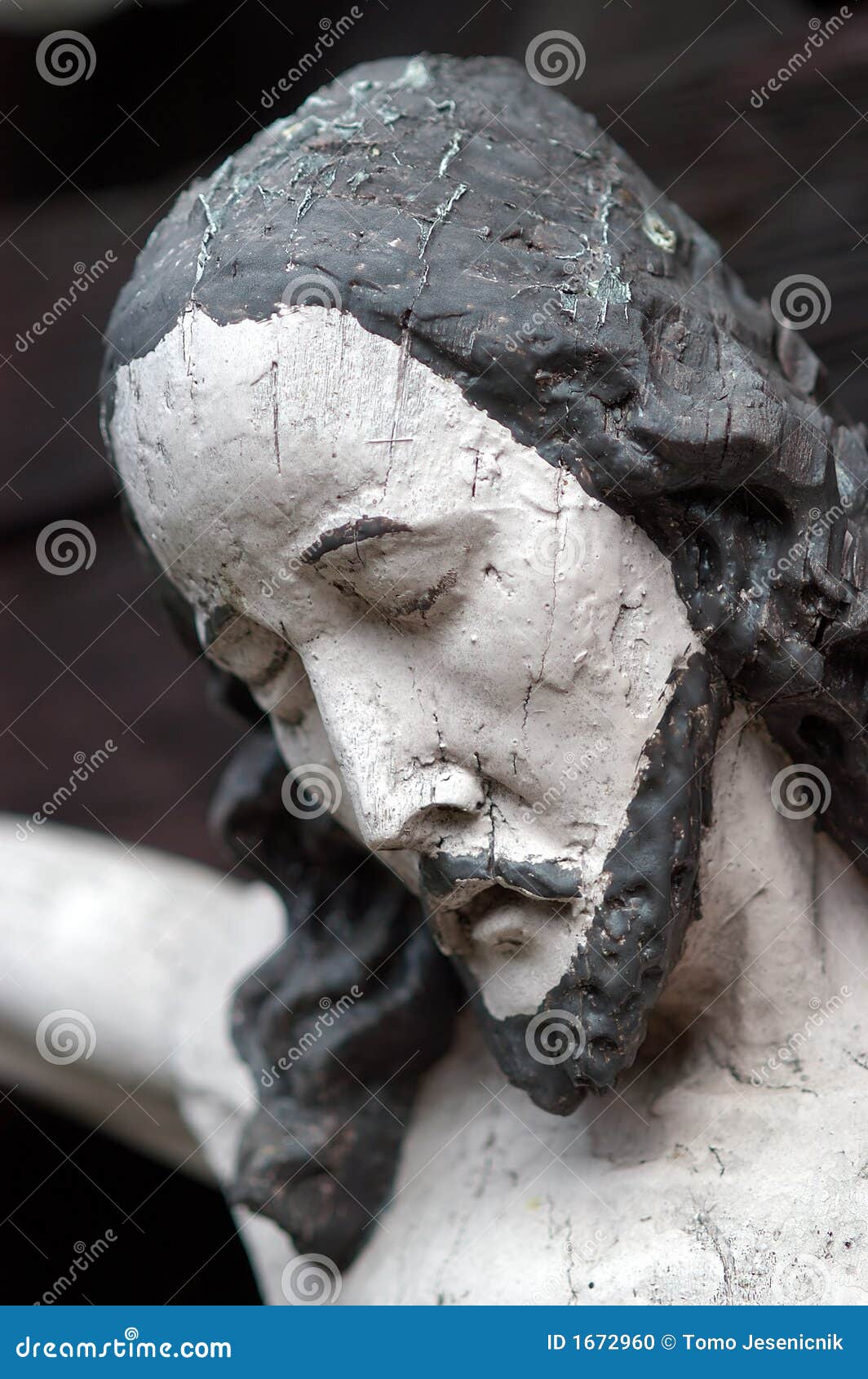 Portrait of wooden Jesus stock photo. Image of pain, wooden 1672960