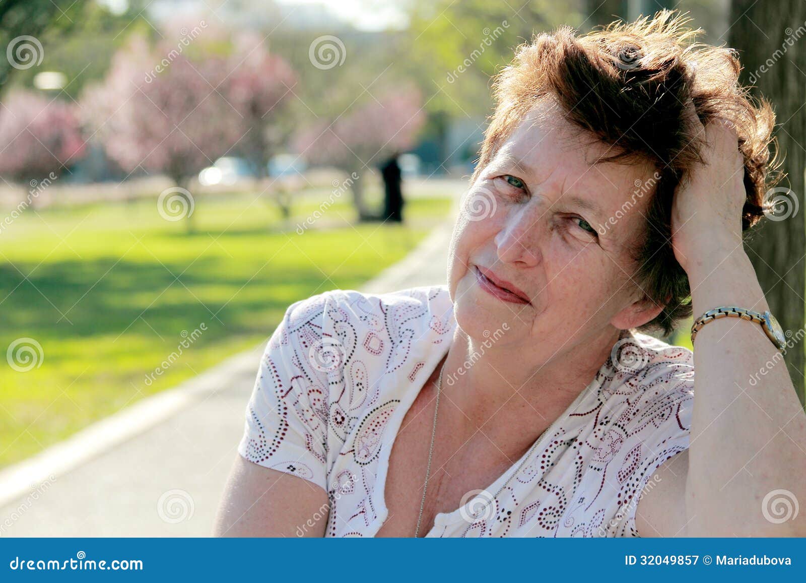 Portrait of 65yearsold Beautiful Woman Stock Image Image of face