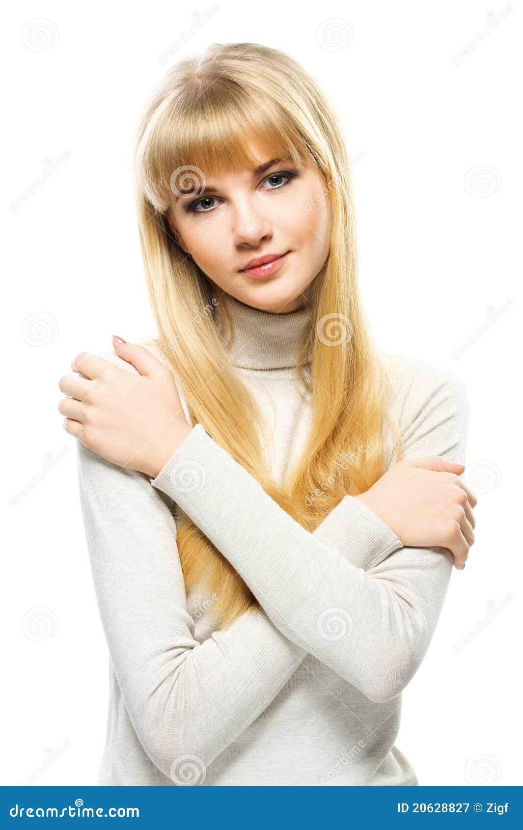 Portrait of Young Alluring Blonde Stock Im picture pic