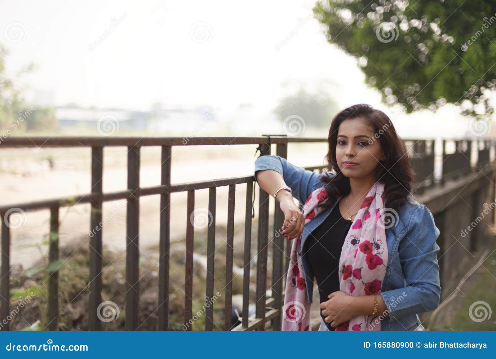 Portrait of Young and Attractive Indian Bengali Brunette Woman in ...