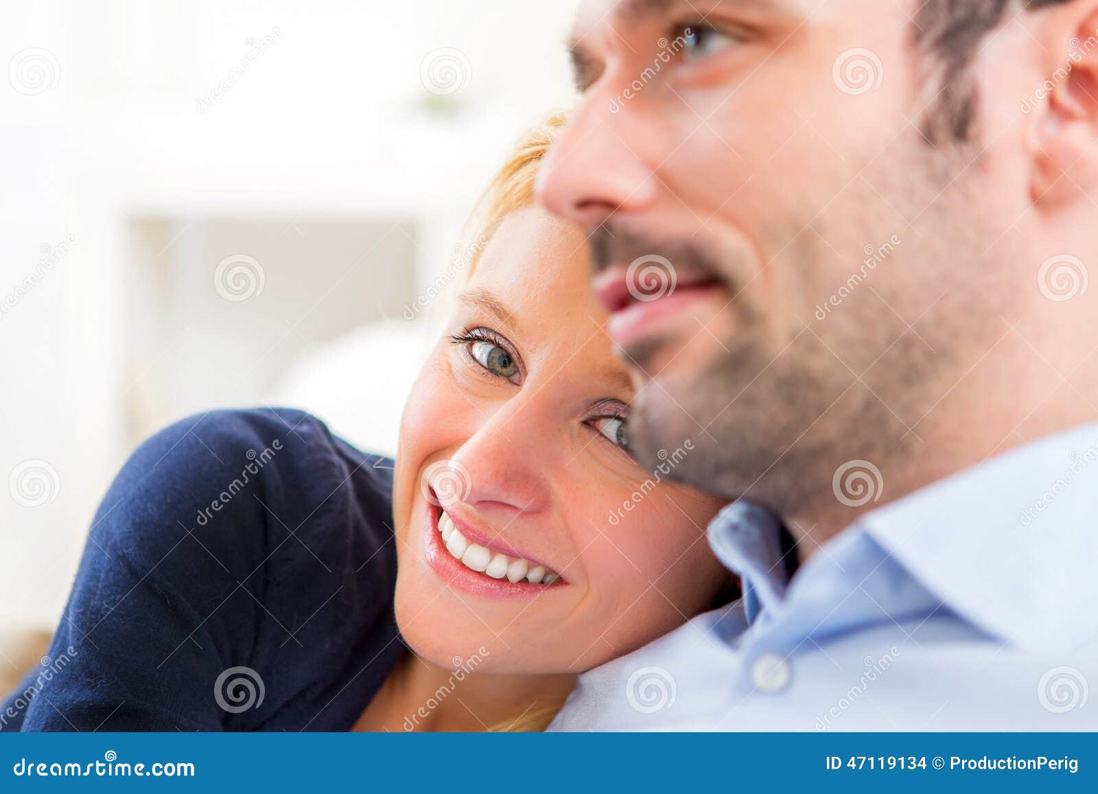 Portrait of a Young Attractive 30s Couple Stock Photo Image of home