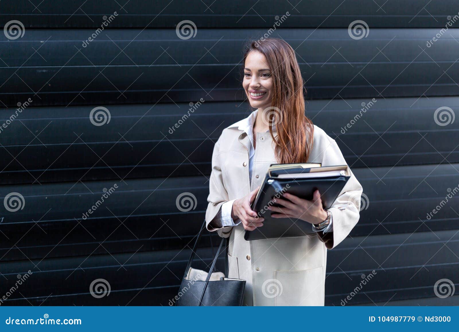 Portrait of Young Beautiful Businesswoman Going To Office Stock Image ...