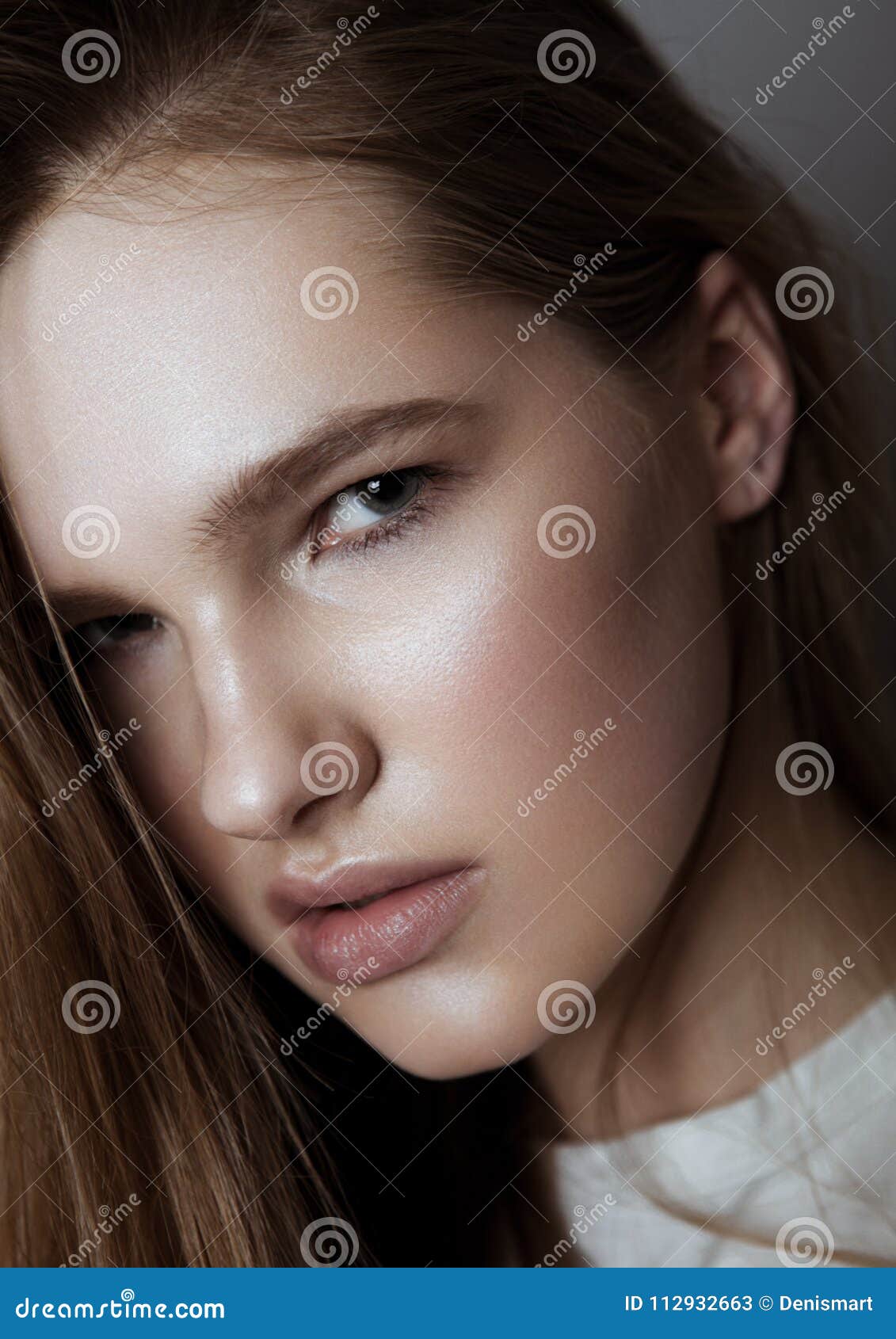 Portrait of Young Beautiful Fashion Model Stock Image - Image of ...