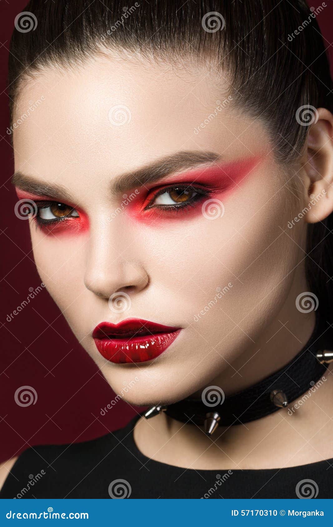 Portrait of Young Beautiful Gothic Woman Stock Photo - Image of goth ...