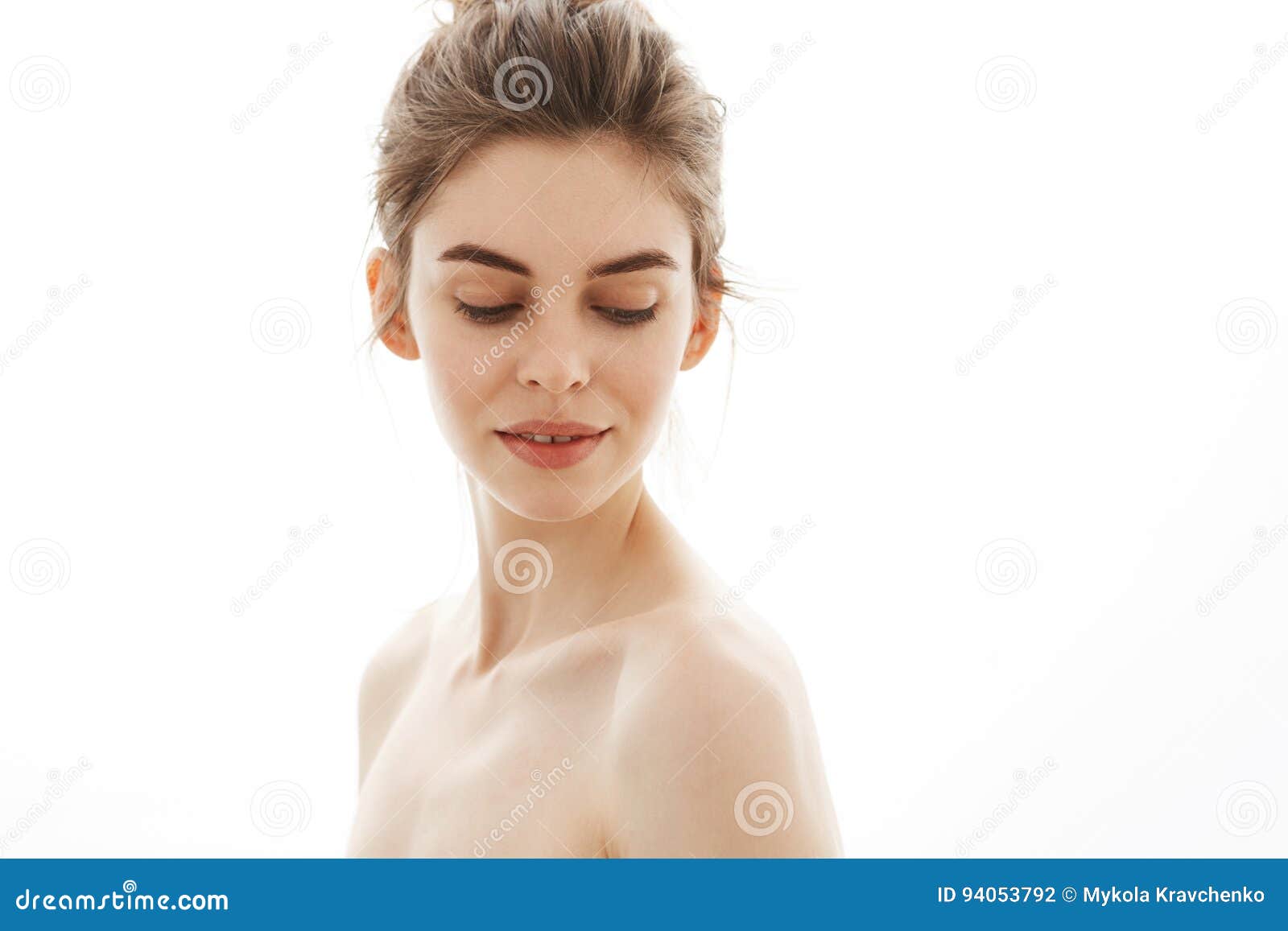 Portrait Of Young Beautiful Girl Isolated Over Gradient 