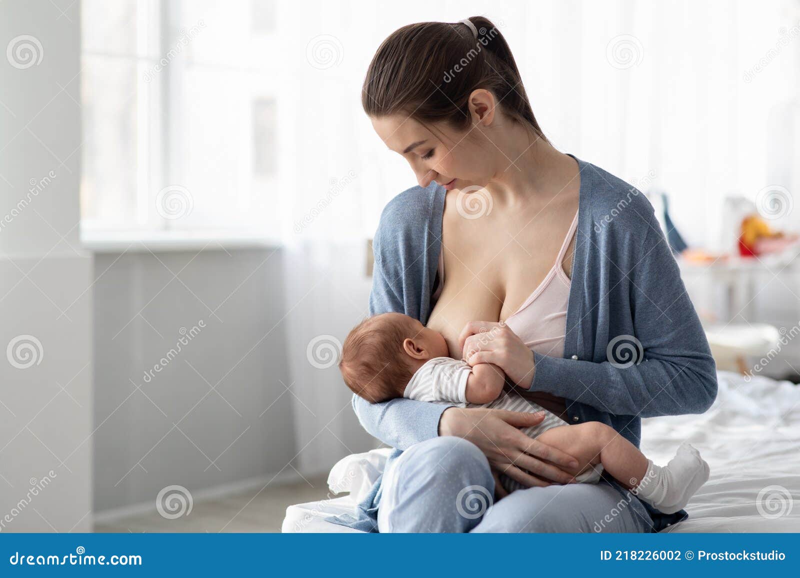 wife lacting her baby